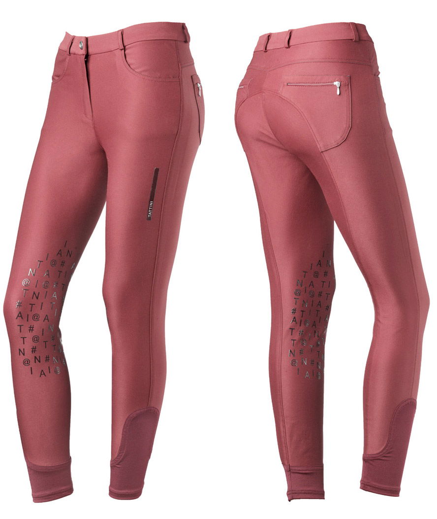 Pantaloni da equitazione perdonna modello Amaranto in tessuto tecnico micronylon con toppe al ginocchio in silicone - foto 2