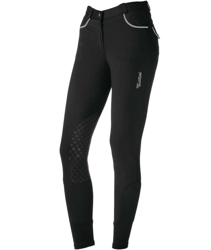 Pantaloni da equitazione donna modello Peonia in tessuto tecnico microfibra con grip al ginocchio ed elastico alla caviglia - foto 2