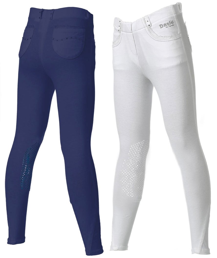 Pantaloni da equitazione bambina modello Margherita vestibilità pull-on senza zip con grip antiscivolo in silicone al ginocchio - foto 1