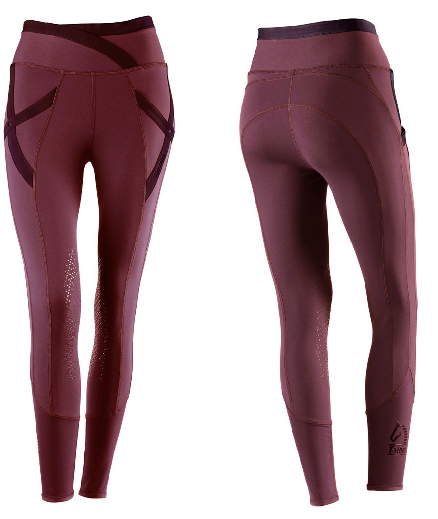 Leggings da equitazione donna modello Aloe con tagli a contrasto per slanciare la figura - foto 1
