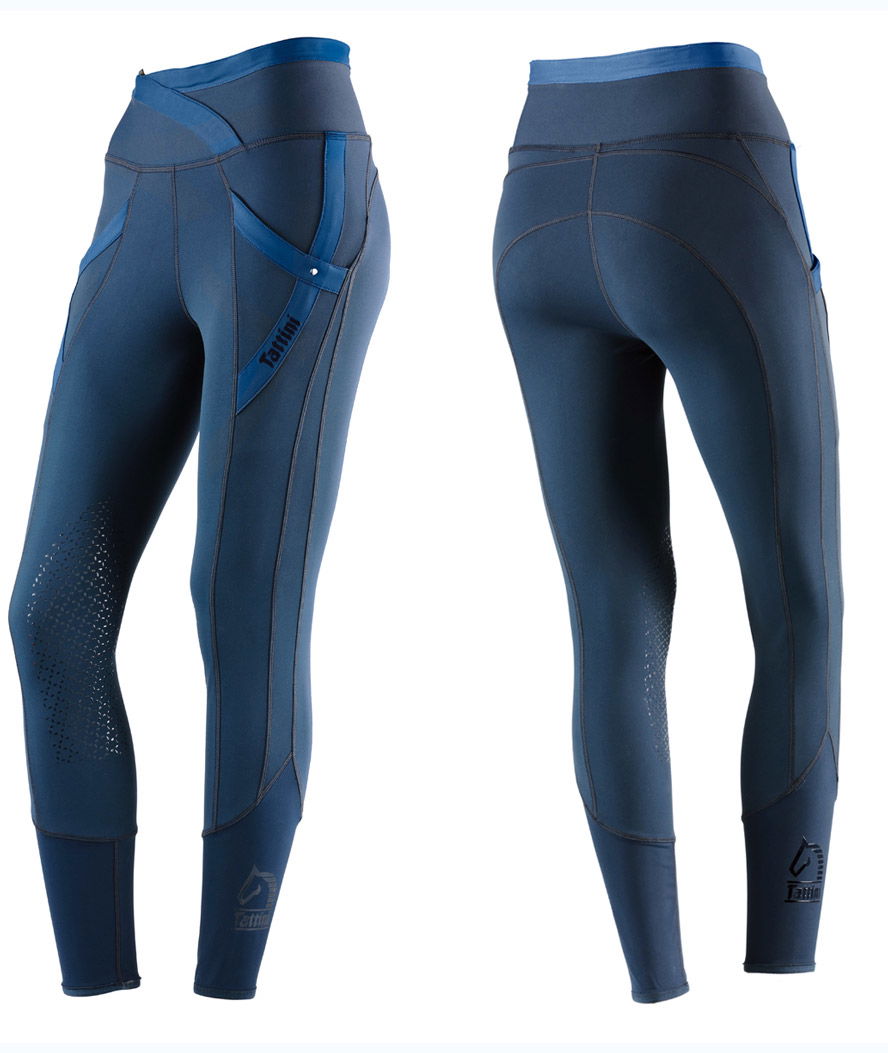 Leggings da equitazione donna modello Aloe con tagli a contrasto per slanciare la figura - foto 2