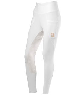 Leggins da equitazione donna Begonia full grip con fascia alta in vita