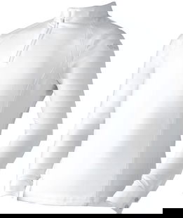 Maglia da concorso bambino/a a maniche lunghe in tessuto tecnico piquet elasticizzato con zip
