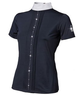 Maglia da concorso Tattini donna con fila di strass  in tessuto leggero di jersey