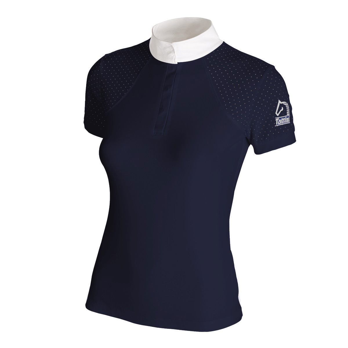 Maglia da concorso per donna in tessuto tecnico piquet con inserti microforati - foto 3