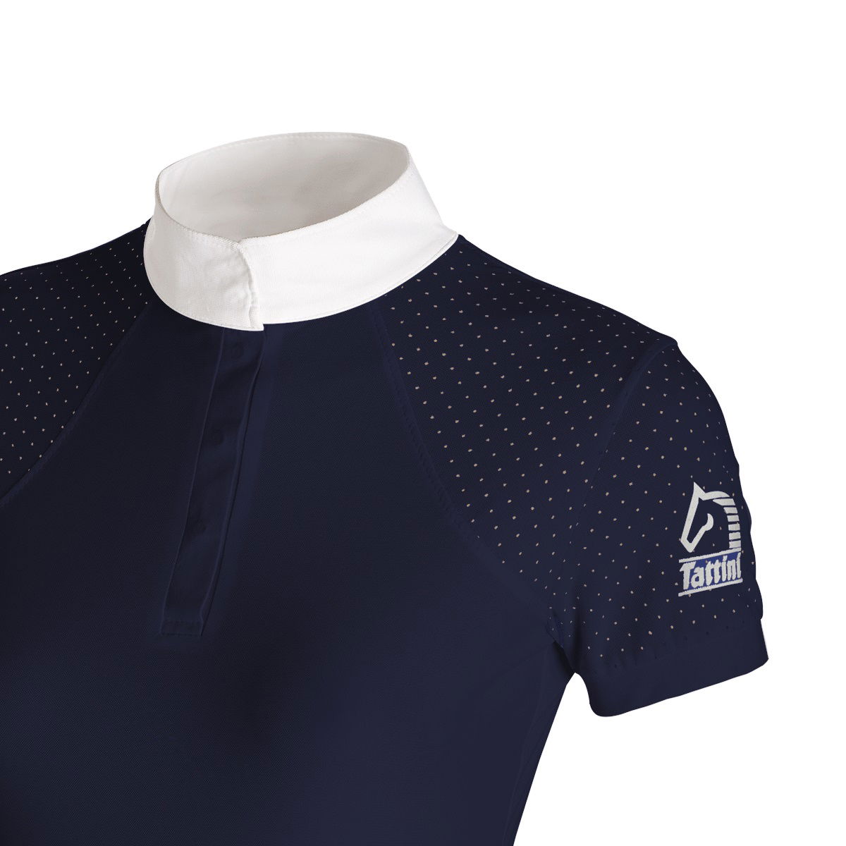 Maglia da concorso per donna in tessuto tecnico piquet con inserti microforati - foto 4