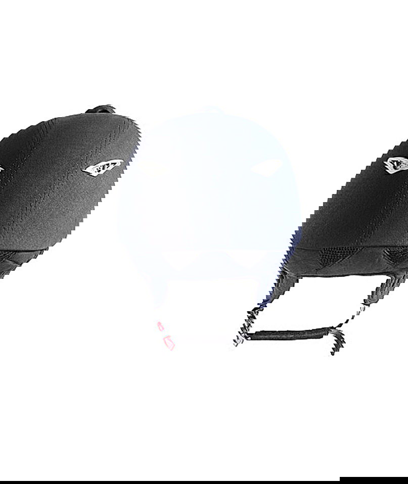 Cap da equitazione Pro con rivestimento in microfibra con prese d'aria posteriori e anteriori con cinturino sottogola e fibbia a sgancio rapido Omologato CE Guscio ABS - foto 3