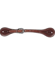 Cinturini per speroni western con decorazione a basket e fibbie in acciaio