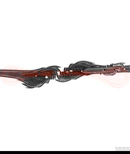 Cinturini per speroni western con decorazione a basket e fibbie in acciaio