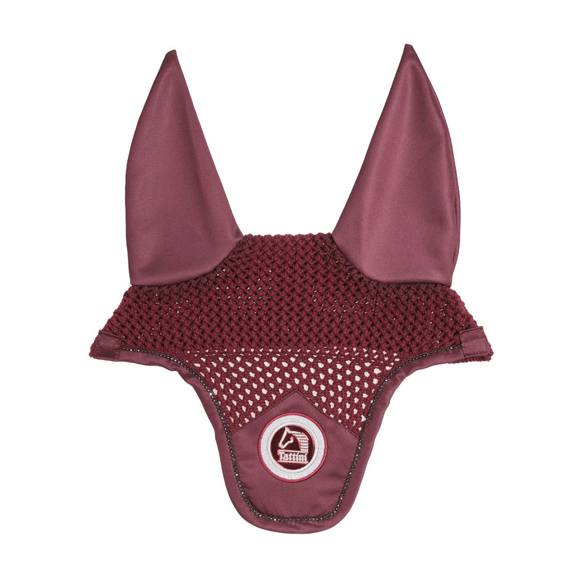 Cuffietta anti mosche per cavalli modello Louvre in cotone crochet con orecchie in lycra - foto 1