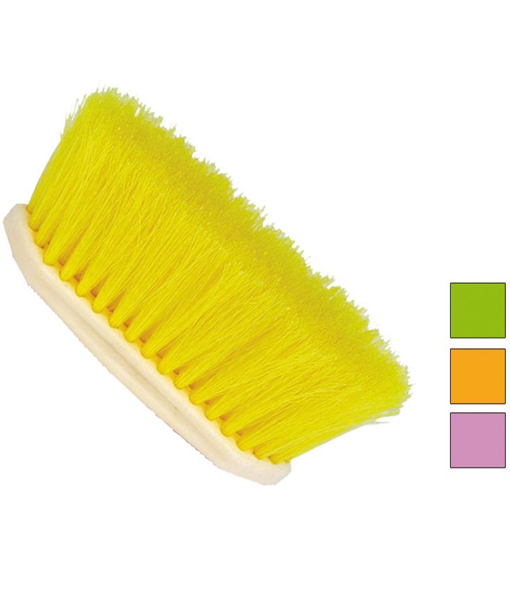Bruscone spazzole alte con dorso in plastica e setole fluorescenti