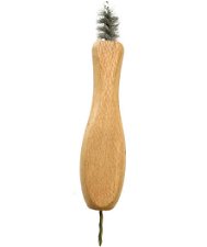 Nettapiede con manico in legno completo di spazzolino in filo metallico e punteruolo