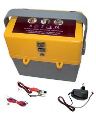 Elettrificatore a batteria Daslo Gold 9V/12V e corrente 230V per recinzioni fino a 6 km per cavalli bovini, ovini e caprini