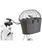 Cesto anteriore per bicicletta in polyrattan 44×34×41cm colore grigio - foto 5