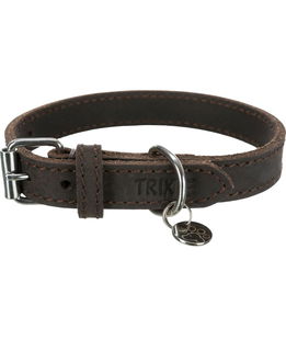 PROMOZIONE Rustic collare in pelle XS-S: 27-34cm/18mm marrone scuro