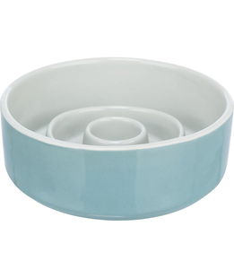 Slow feeding ciotola in ceramica 0.9l diametro 17cm colore grigio/blu