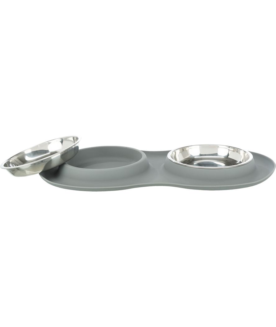 Set 2 ciotole in silicone e acciaio inox 2×0.3l diametro 16cm misura totale 47×3×26cm - foto 1