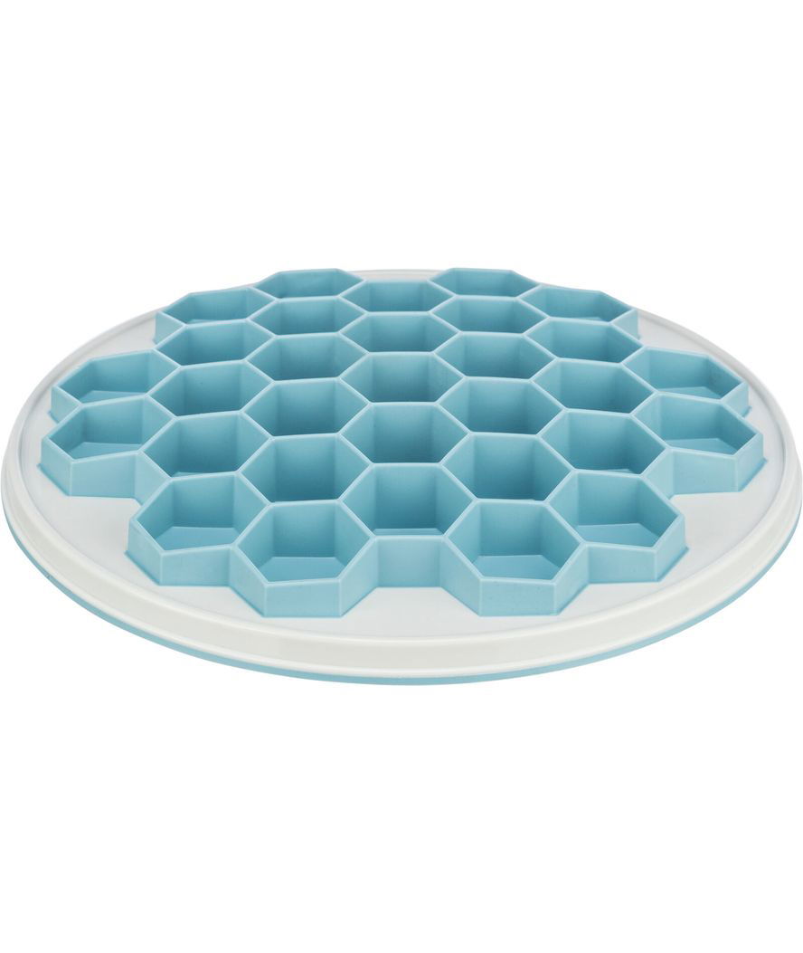 Hive tavoletta slow feeding in plastica trp tpe, diametro 30cm grigio/blu