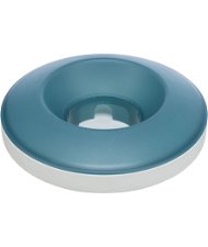 Slow feeding ciotola rocking in plastica tpr 0.5l diametro 23cm grigio/blu