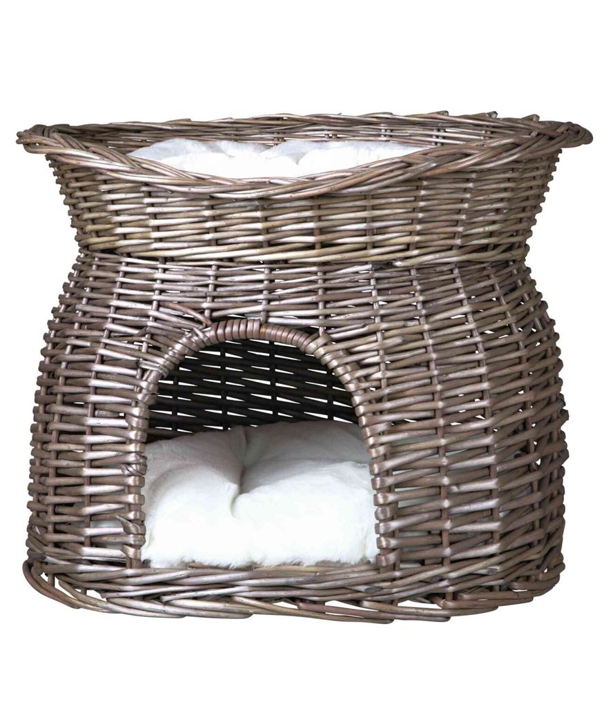 Igloo con tetto in vimini 54x43x37cm colore grigio