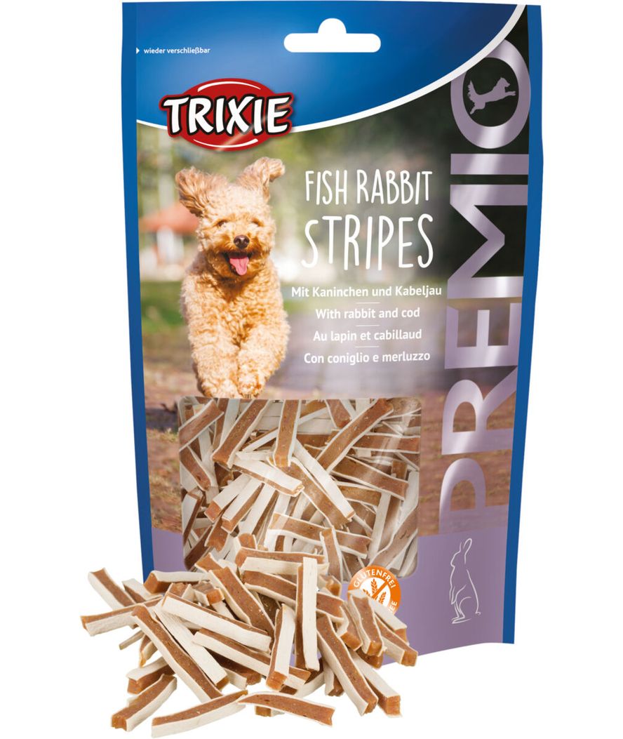 Premio fish rabbit stripes 100gr. Offerta Multipack 6 Conf.