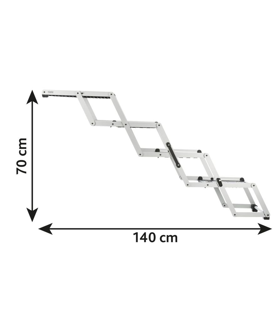 Scaletta pieghevole in 4 parti in alluminio/plastica tpr - foto 1
