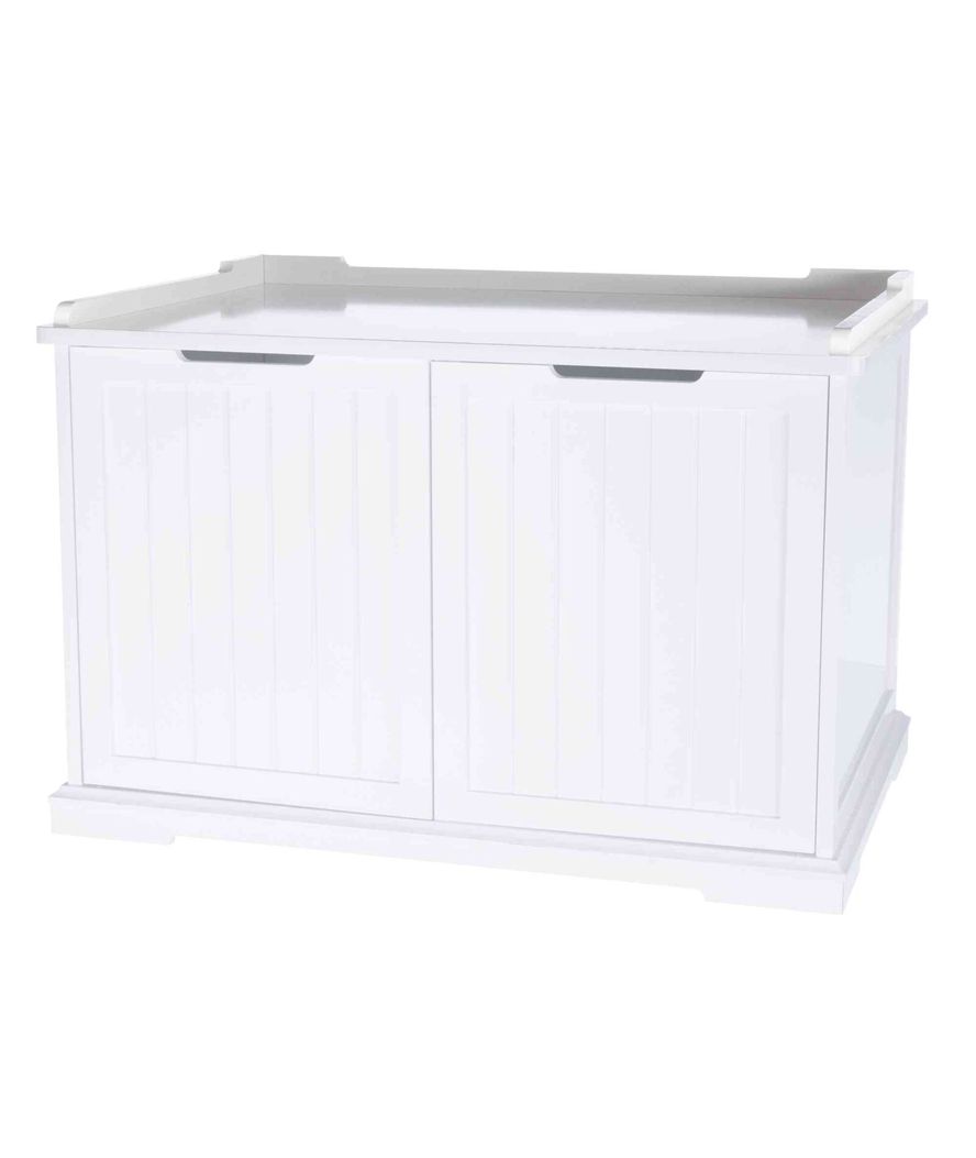 Cat house XL per nascondere la cassetta igienica 75×51×53cm, bianco - foto 2