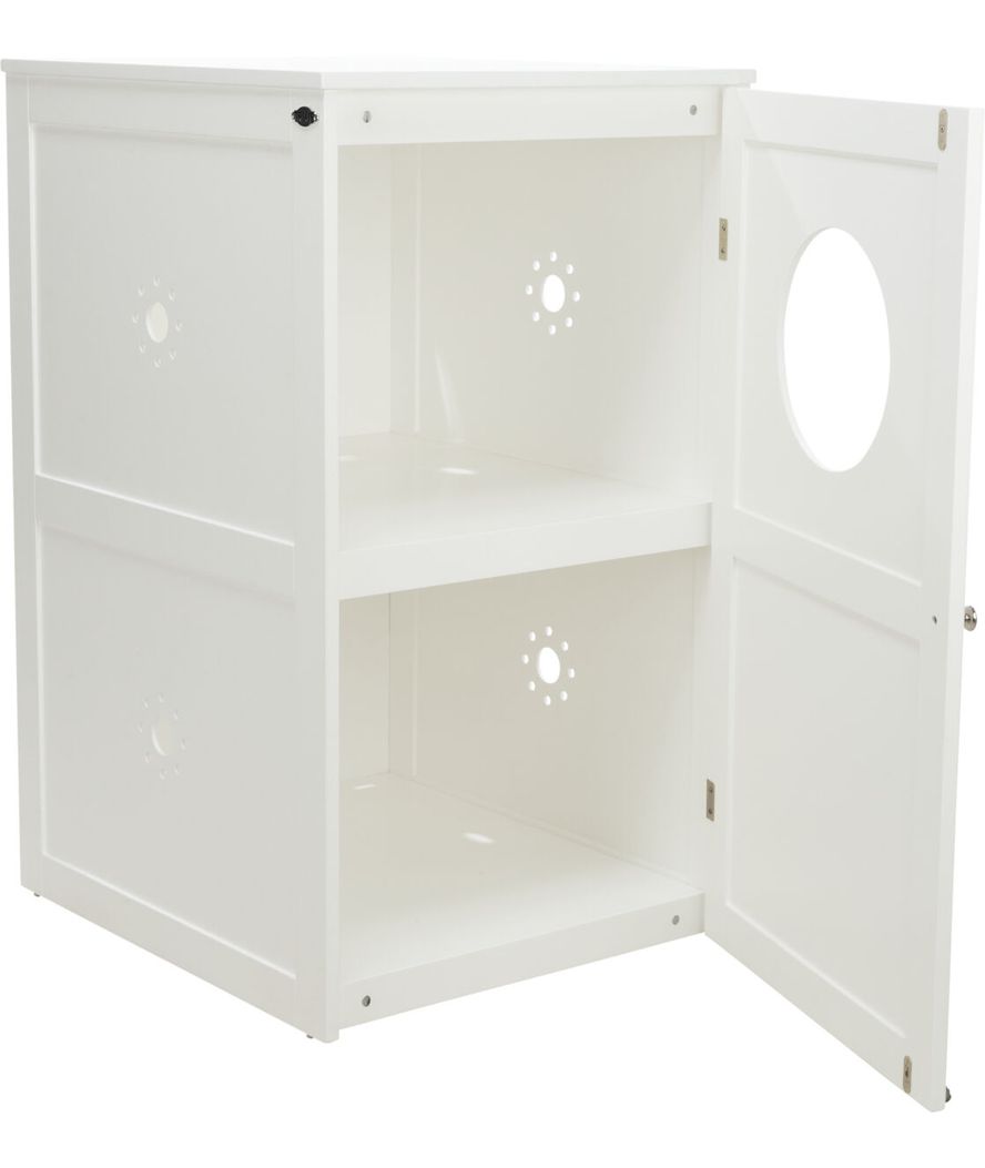 Cat house XL 2 livelli, in mdf, 53×90×58cm colore bianco - foto 2