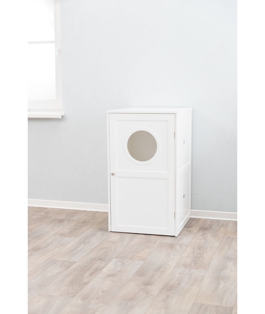 Cat house XL 2 livelli, in mdf, 53×90×58cm colore bianco - foto 5