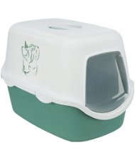 Vico cassetta igienica 40×40×56cm verde/bianco con motivo