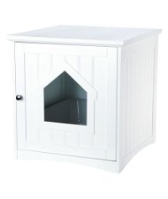 Cat house 49×51×51cm colore bianco per nascondere la cassetta igienica
