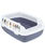 Delio cassettta igienica con cornice 35×20×48cm grigio/bianco