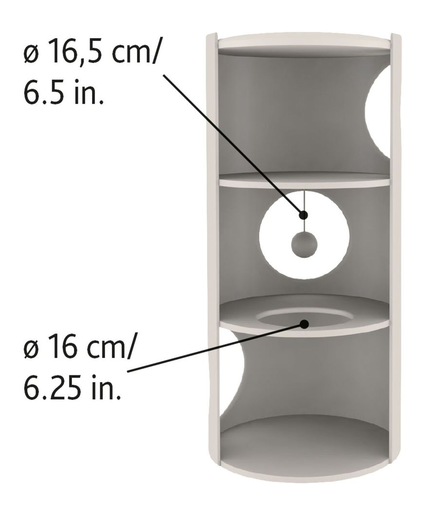 Tiragraffi Cat tower Samuel diametro 36cm/70cm beige - foto 3