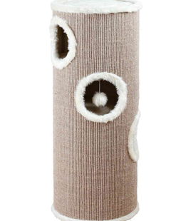 Tiragraffi Cat tower Edoardo diametro 38cm/100cm, marrone/crema