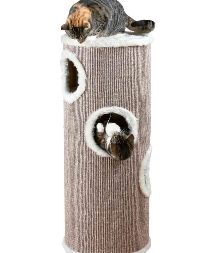 Tiragraffi Cat tower Edoardo diametro 38cm/100cm, marrone/crema - foto 1