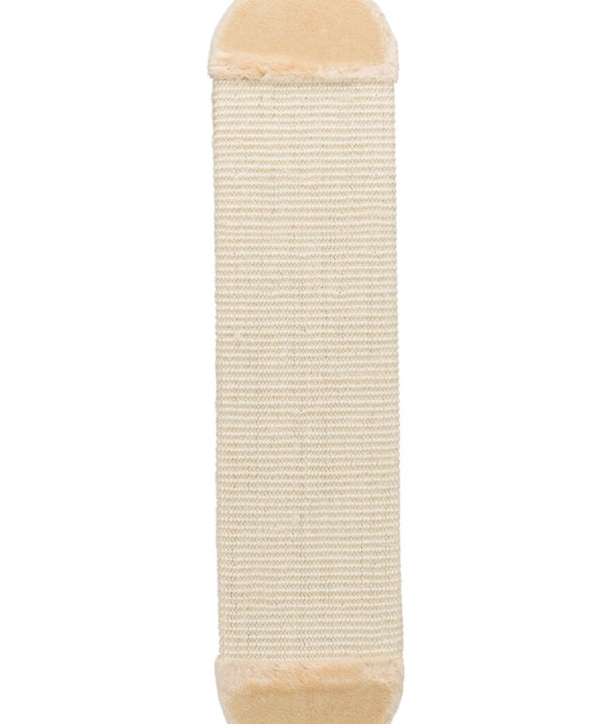 Tavoletta tiragraffi in sisal e peluche 18x78cm, beige