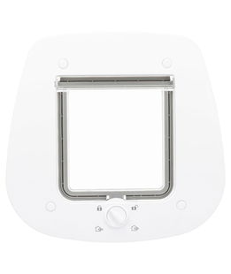 Porta gatto a 4 funzioni per porte in vetro 27x26cm, bianco