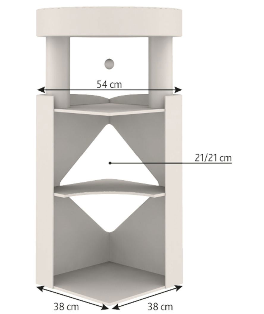 Tiragraffi Cat tower Arma 98cm, grigio/bianco/grigio - foto 1