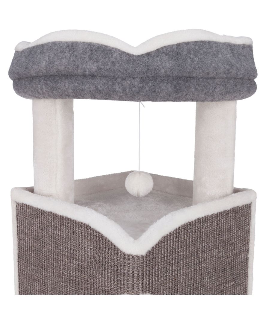 Tiragraffi Cat tower Arma 98cm, grigio/bianco/grigio - foto 3