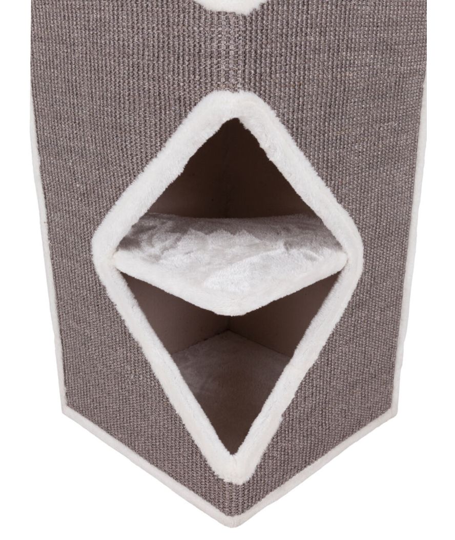 Tiragraffi Cat tower Arma 98cm, grigio/bianco/grigio - foto 5