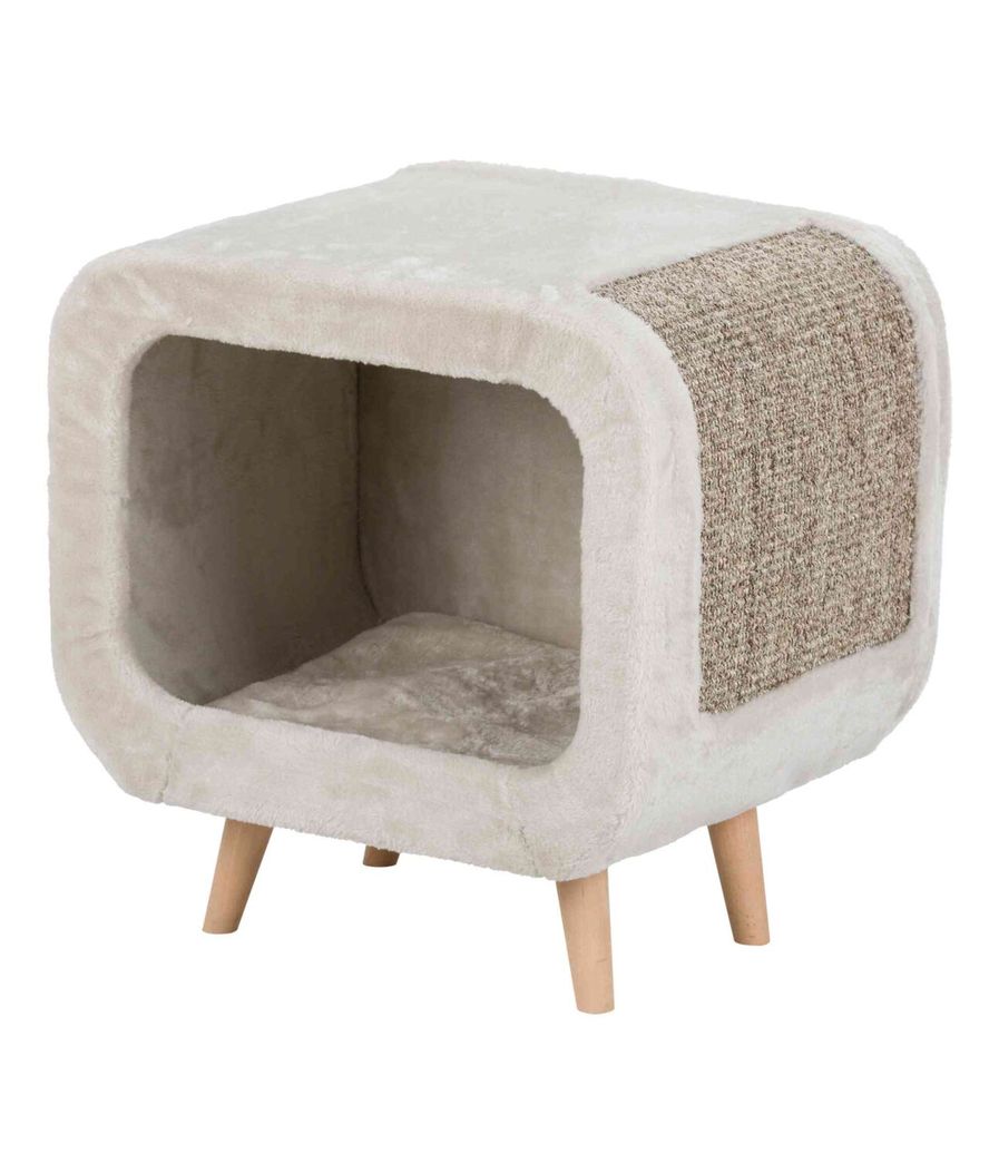 Alicia igloo con piedini in legno 48×48×38cm grigio chiaro/grigio sfumato