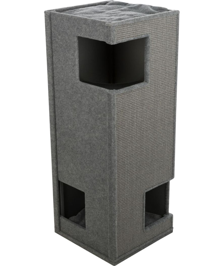 Cat tower XXL Gabriel in sisal/feltro, 118cm, grigio