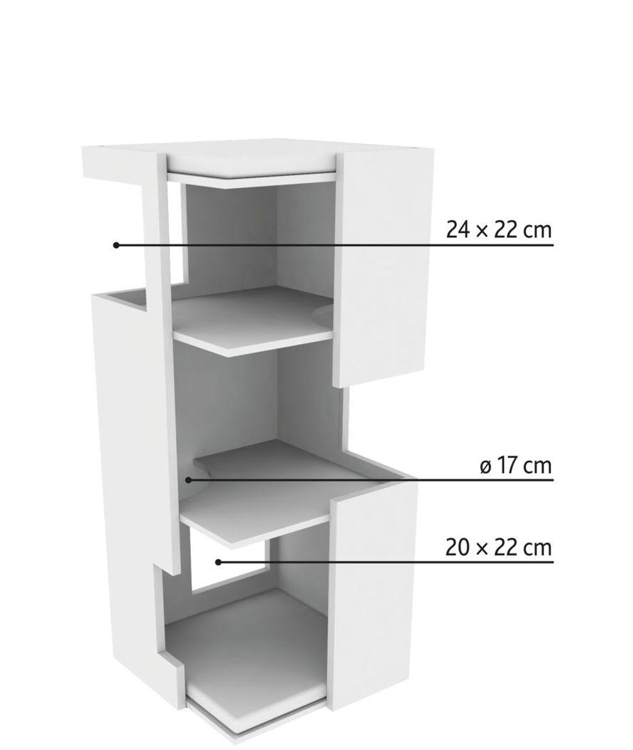 Cat tower XXL Gabriel in sisal/feltro, 118cm, grigio - foto 3