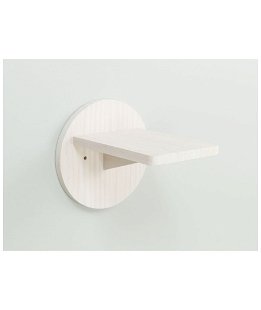 Gradino da fissare al muro per gatti prodotto in legno, diametro 19×22cm, bianco