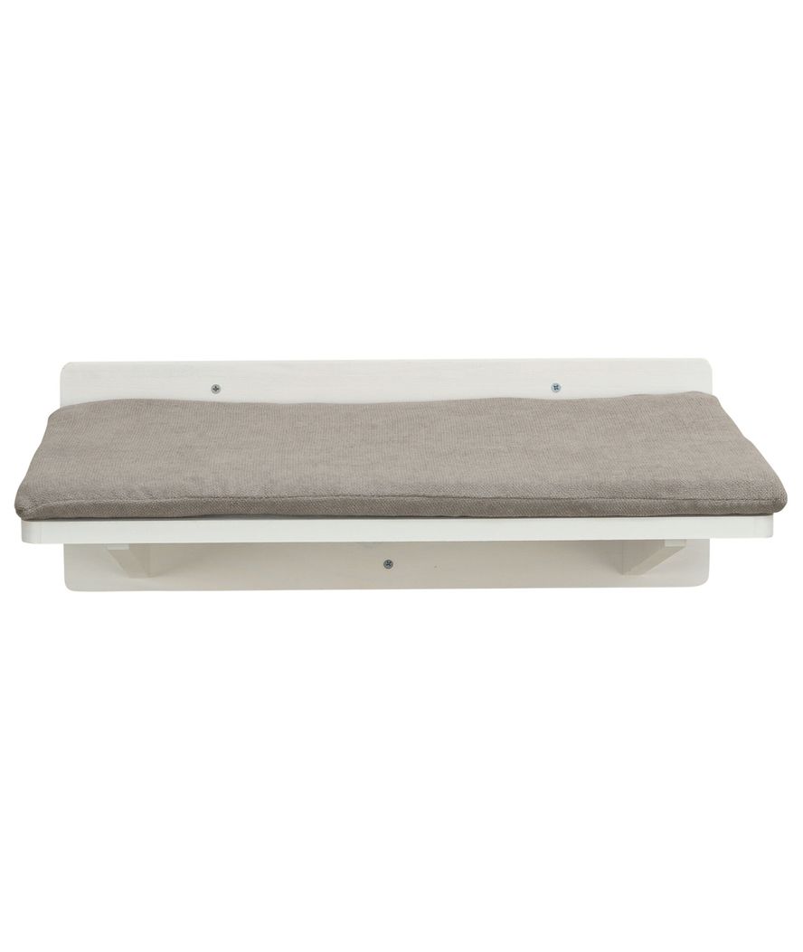 Piattaforma da fissare al muro, in legno/metallo per gatti 50×17.5×36.5cm, bianco - foto 8