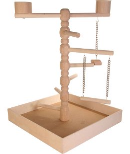 Spazio gioco in legno, 41x55x41cm per Uccelli