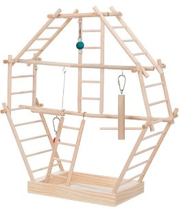 Spazio gioco in legno, 44x44x16cm per Uccelli