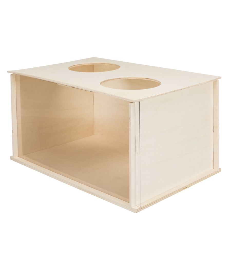 Tana per scavare in legno per conigli, 58x30x38cm per conigli e roditori