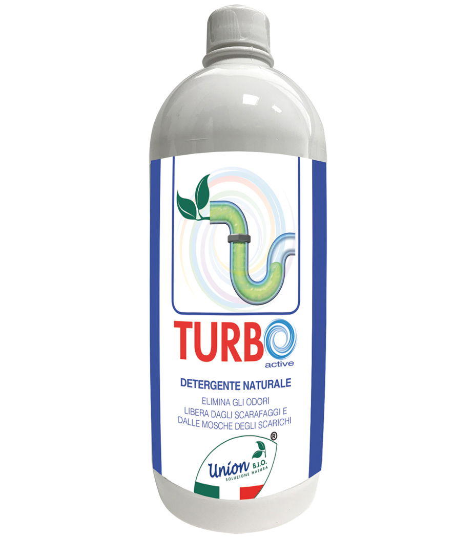 TURBO ACTIVE detergente naturale per tubature e scarichi fognari 1000 ml