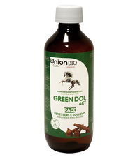 GREEN DOL ACT mangime complementare ricco di estratti vegetali con proprietà analgesiche naturali per cavalli 200 ml